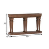 Wooden Console Table with One Bottom Shelf Oak Brown - 97252 AMF-97252