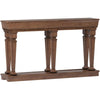 Wooden Console Table with One Bottom Shelf Oak Brown - 97252 AMF-97252