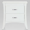 Contemporary Style 2 Drawers Wood Nightstand By Babb White AMF-97264