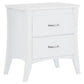 Contemporary Style 2 Drawers Wood Nightstand By Babb White AMF-97264