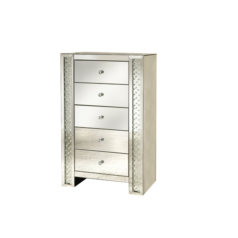 Mirrored Chest With 5 drawers, Mirror By Casagear Home