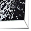 Square Shape Mirror framed Leopard Wall D‹¨«cor With Crystal Inlays Black & Silver By Casagear Home AMF-97316