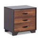 Rectangular 3 Drawers Wood Nightstand By Eloy Brown AMF-97340