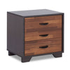 Rectangular 3 Drawers Wood Nightstand By Eloy Brown AMF-97340