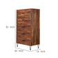 Enchanting  Wooden Chest With 5 Drawers, Walnut Brown-ACME