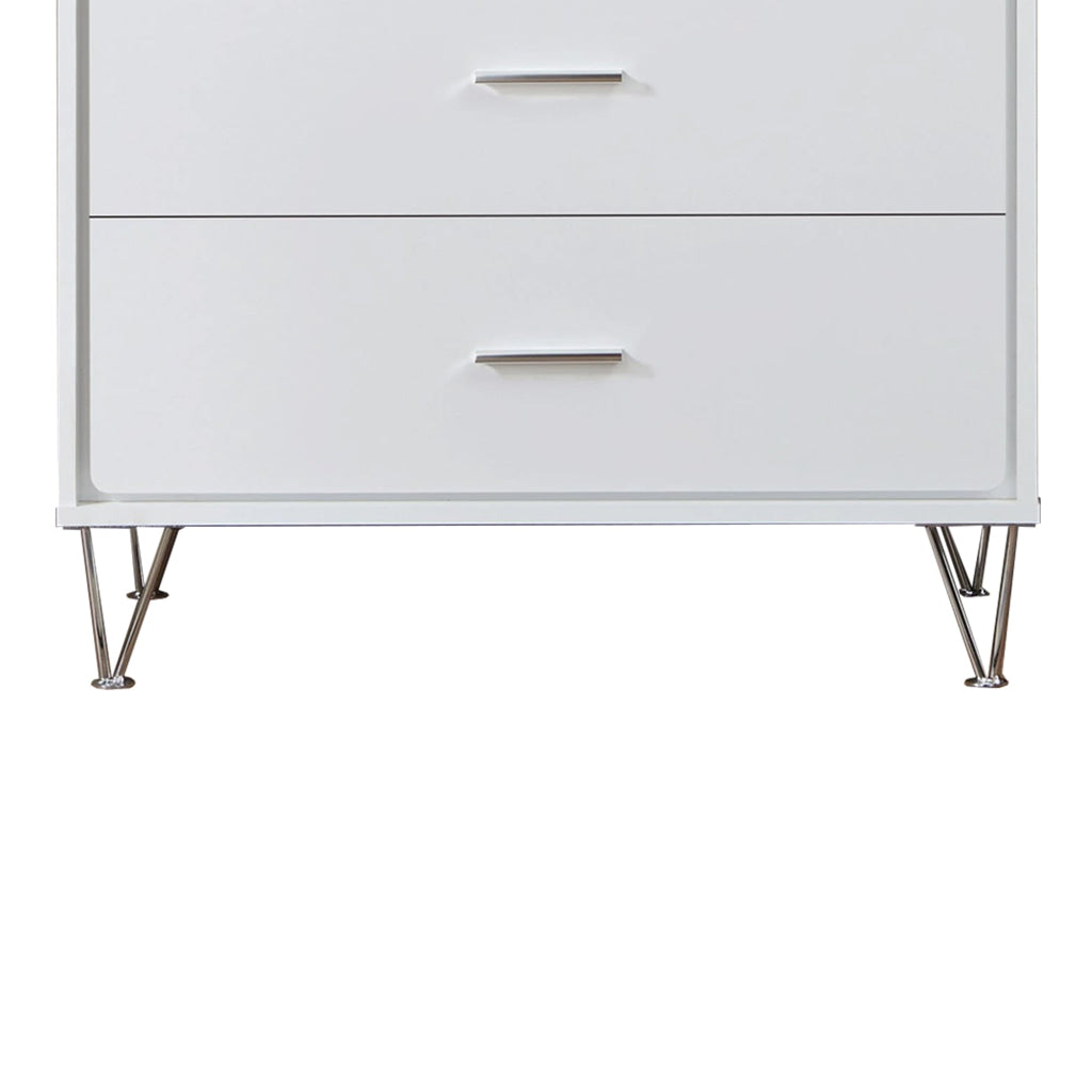 Contemporary Style Wooden Chest with Five Drawers White - AMF-97364 AMF-97364