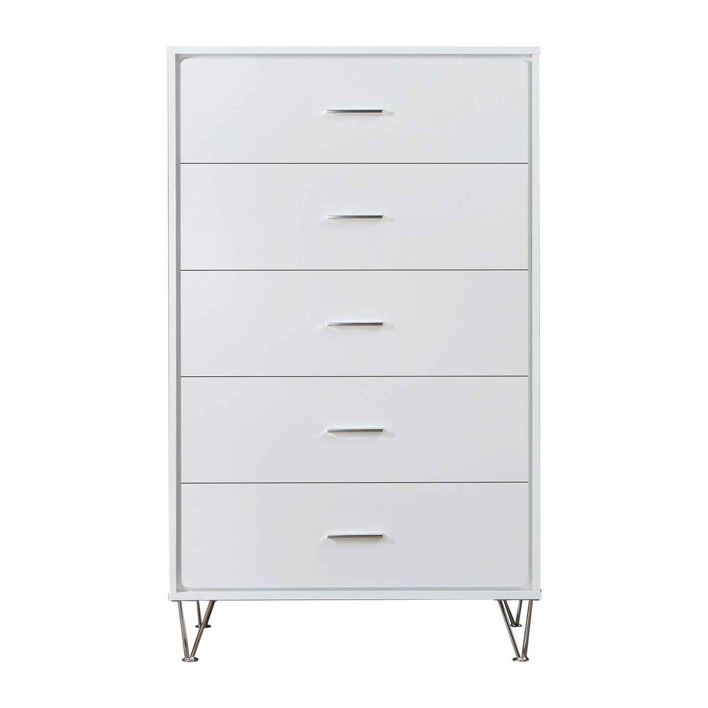 Contemporary Style Wooden Chest with Five Drawers White - AMF-97364 AMF-97364