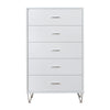 Contemporary Style Wooden Chest with Five Drawers White - AMF-97364 AMF-97364