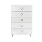 Five Drawers Wooden Chest In Contemporary Style White - AMF-97370 AMF-97370