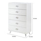 Five Drawers Wooden Chest In Contemporary Style White - AMF-97370 AMF-97370