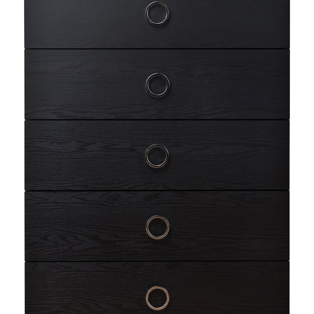 Five Drawers Wooden Chest In Contemporary Style Black By ACME AMF-97374