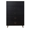 Five Drawers Wooden Chest In Contemporary Style Black By ACME AMF-97374