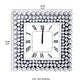 20 Inch Mirrored Wall Clock with Jeweled Accents Silver AMF-97404