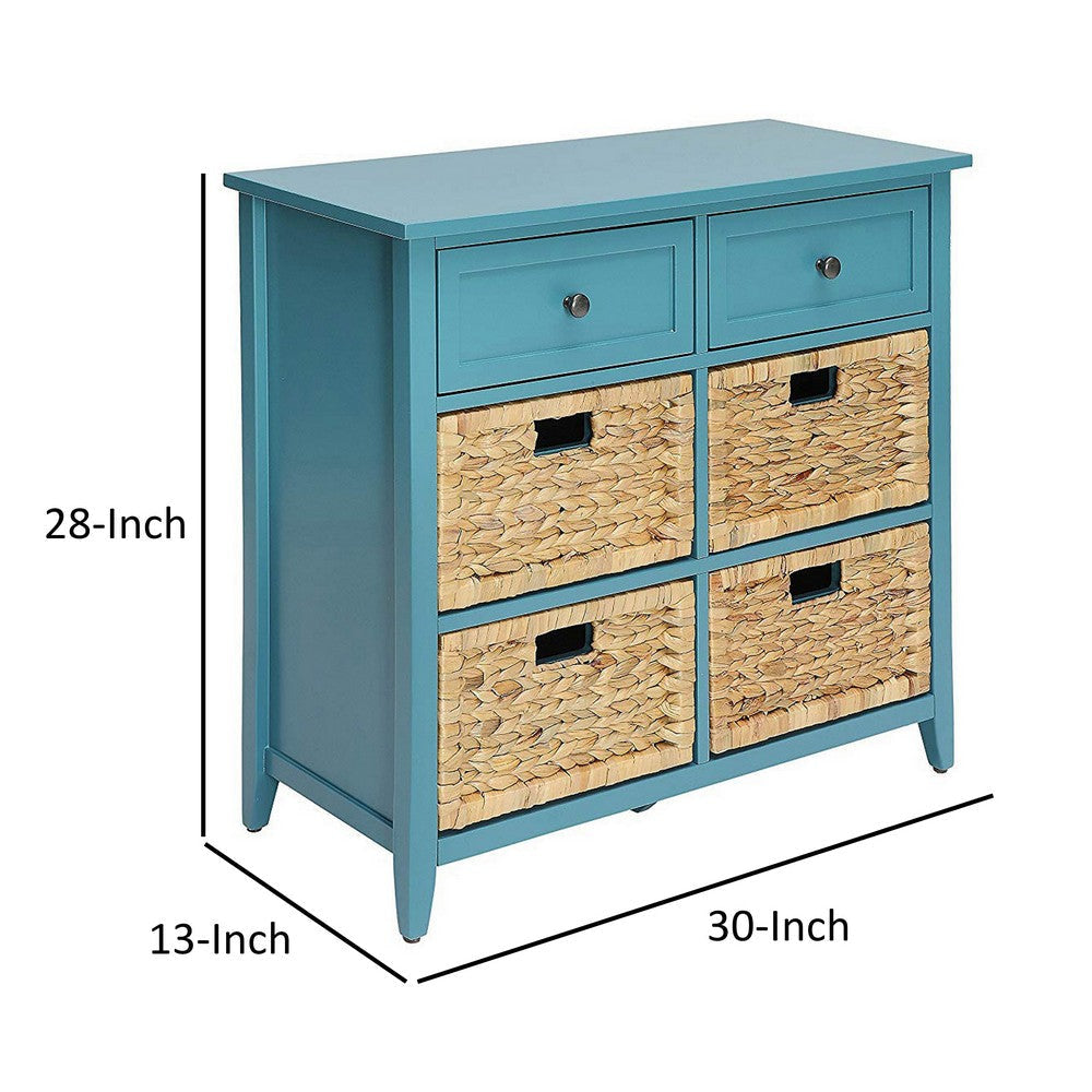 Flavius Console Table With 6 Drawers Blue AMF-97418