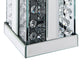 Wood and Glass Candle Holder with Faux Crystal Studs Clear Set of Two Small - 97621 AMF-97621