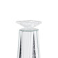 Wood and Glass Candle Holder with Faux Crystal Inserts Clear Set of Two Small - 97623 AMF-97623