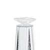 Wood and Glass Candle Holder with Faux Crystal Inserts Clear Set of Two Small - 97623 AMF-97623