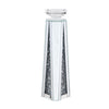 Wood and Glass Candle Holder with Faux Crystal Inserts Clear Set of Two Large - 97624 AMF-97624