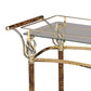 Alluring Serving Cart Golden Plated & Clear Glass-ACME AMF-98002