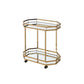 Metal Serving Cart Mirror & gold By ACME AMF-98197