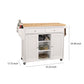 Wood Kitchen Cart 2 Door Cabinet Natural Brown White By Casagear Home AMF-98305