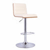 33’’ Leatherette Barstool with Stitched Details,Cream & Chrome By Casagear Home BM155714