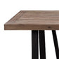 Wood And Metal Rectangular Dining Table Brown And Black By Casagear Home APF-1568-01