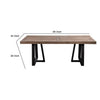 Wood And Metal Rectangular Dining Table Brown And Black By Casagear Home APF-1568-01