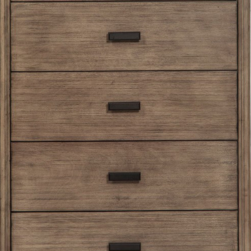 Wooden Chest with 5 Drawers Brown APF-1800-05