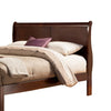 Full Size Low Footboard Sleigh Bed In Rubberwood Brown By Casagear Home APF-2200F