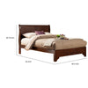 Full Size Low Footboard Sleigh Bed In Rubberwood Brown By Casagear Home APF-2200F