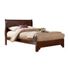 Full Size Low Footboard Sleigh Bed In Rubberwood Brown By Casagear Home APF-2200F