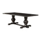 Rubberwood Dining Table With Sturdy Base Black By Casagear Home APF-3868-01