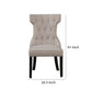 Upholstered Button Tufted Side Chairs With Wooden Base Set Of 2 Gray APF-3868-02