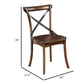 Convenient Metal Accented Side Chairs In Rubberwood Set Of 2 Brown APF-5672-02