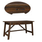 Two Drawers Wooden Desk with Cross Stretcher Brace Design Large Brown - H675-44 By Casagear Home AYF-H675-44