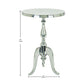 Traditional Style Aluminum Accent Table With Pedestal Base Silver - BM01816 BM01816