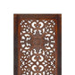 2 Piece Mango Wood Wall Panel Set with Mendallion Carving Burnt Brown - BM01883 BM01883