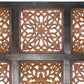 Decorative Mango Wood Wall Panel with Cutout Flower Pattern Brown - BM01889 BM01889