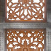 Decorative Mango Wood Wall Panel with Cutout Flower Pattern Brown - BM01889 BM01889