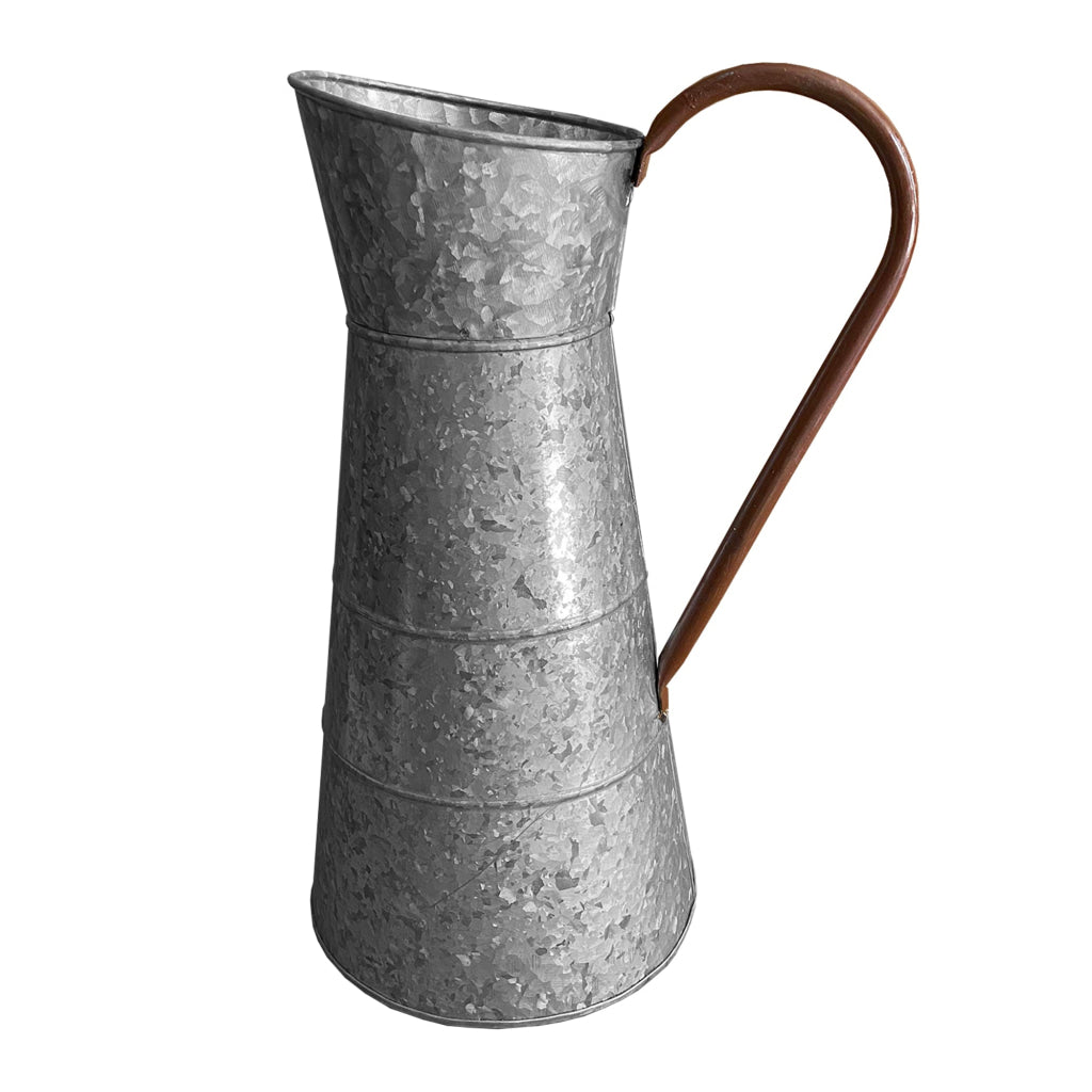 Classic Galvanized Metal Jug With Handle Gray - BM02378 BM02378