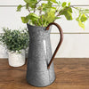 Classic Galvanized Metal Jug With Handle, Gray - BM02378