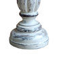 Handmade Wooden Candle Holder with Pillar Base Support Distressed White Set of 3 - BM08012 BM08012