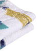 Boston Fabric Throw with Feather Prints Multicolor By Casagear Home BM101905