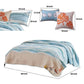 Maritsa Four Piece Twin Size Fabric Quilt Set with Coastal Prints Blue By Casagear Home BM101969