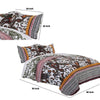 Detroit Fabric 3 Piece Queen Size Quilt Set with Tribal Motifs Multicolor By Casagear Home BM102012