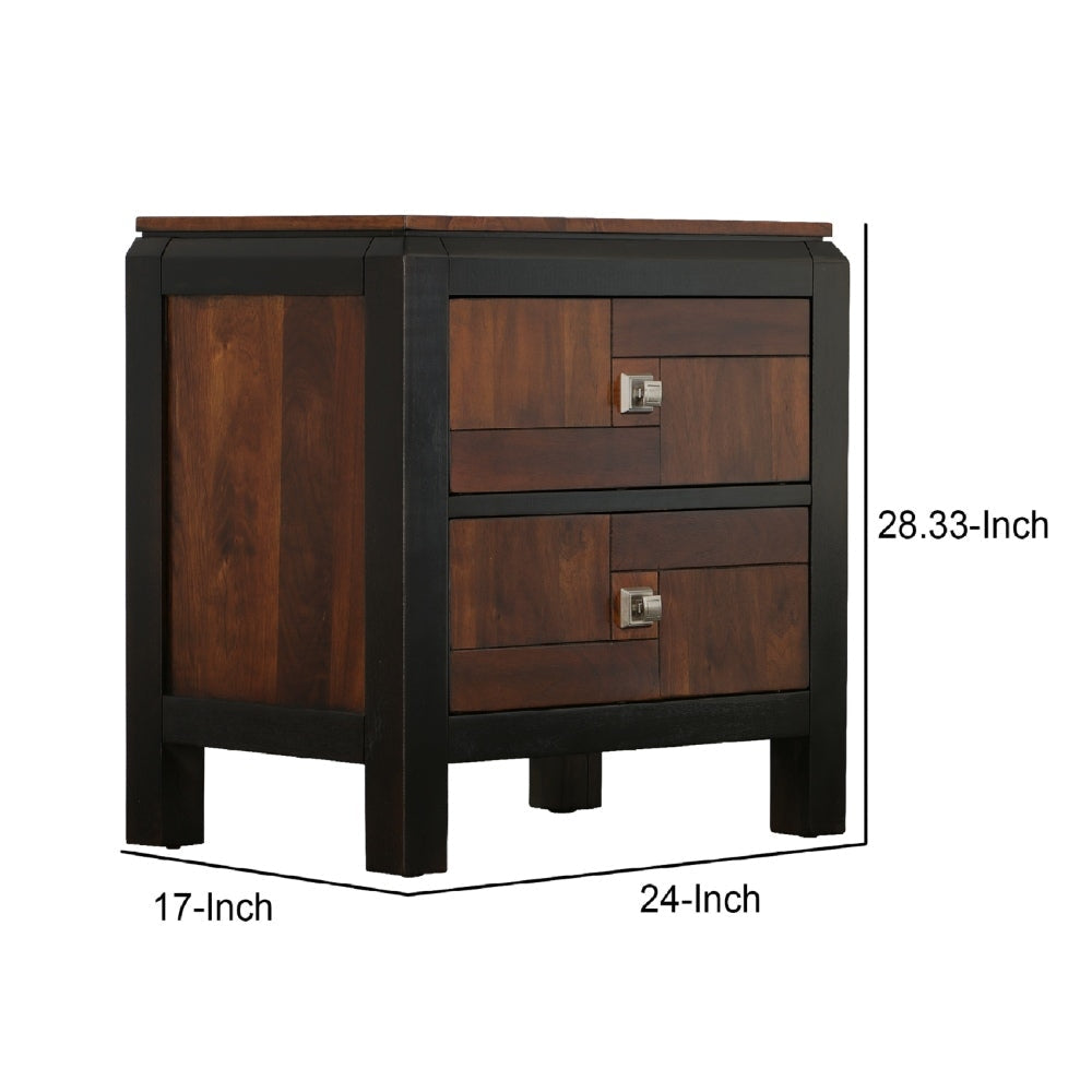 Patra Transitional Nightstand Acacia & Walnut By The Urban Port BM123140