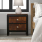 Patra Transitional Nightstand, Acacia & Walnut By The Urban Port