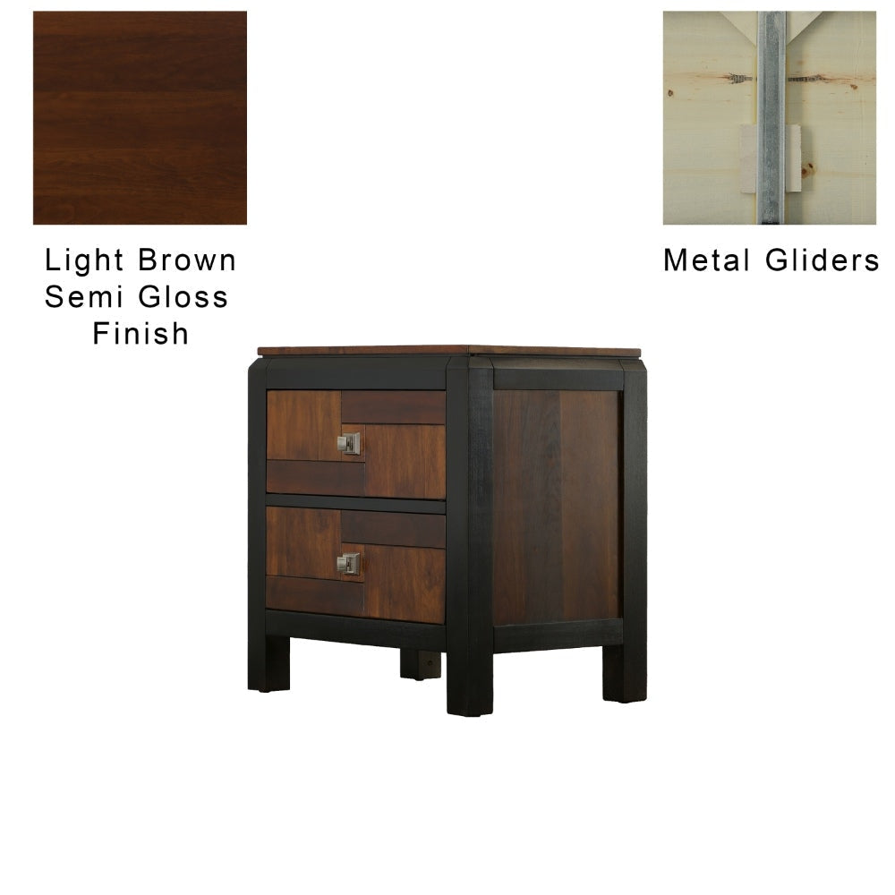 Patra Transitional Nightstand Acacia & Walnut By The Urban Port BM123140