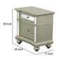 Salamanca Contemporary Night Stand In Silver By The Urban Port BM123245